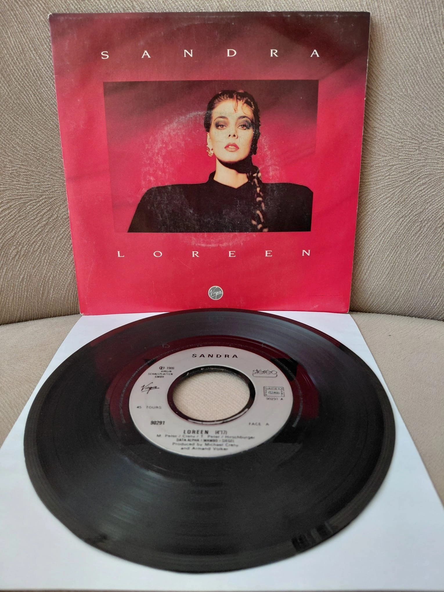 SANDRA  -  Loreen  -  1986  Fransa Basım  45’lik  Plak