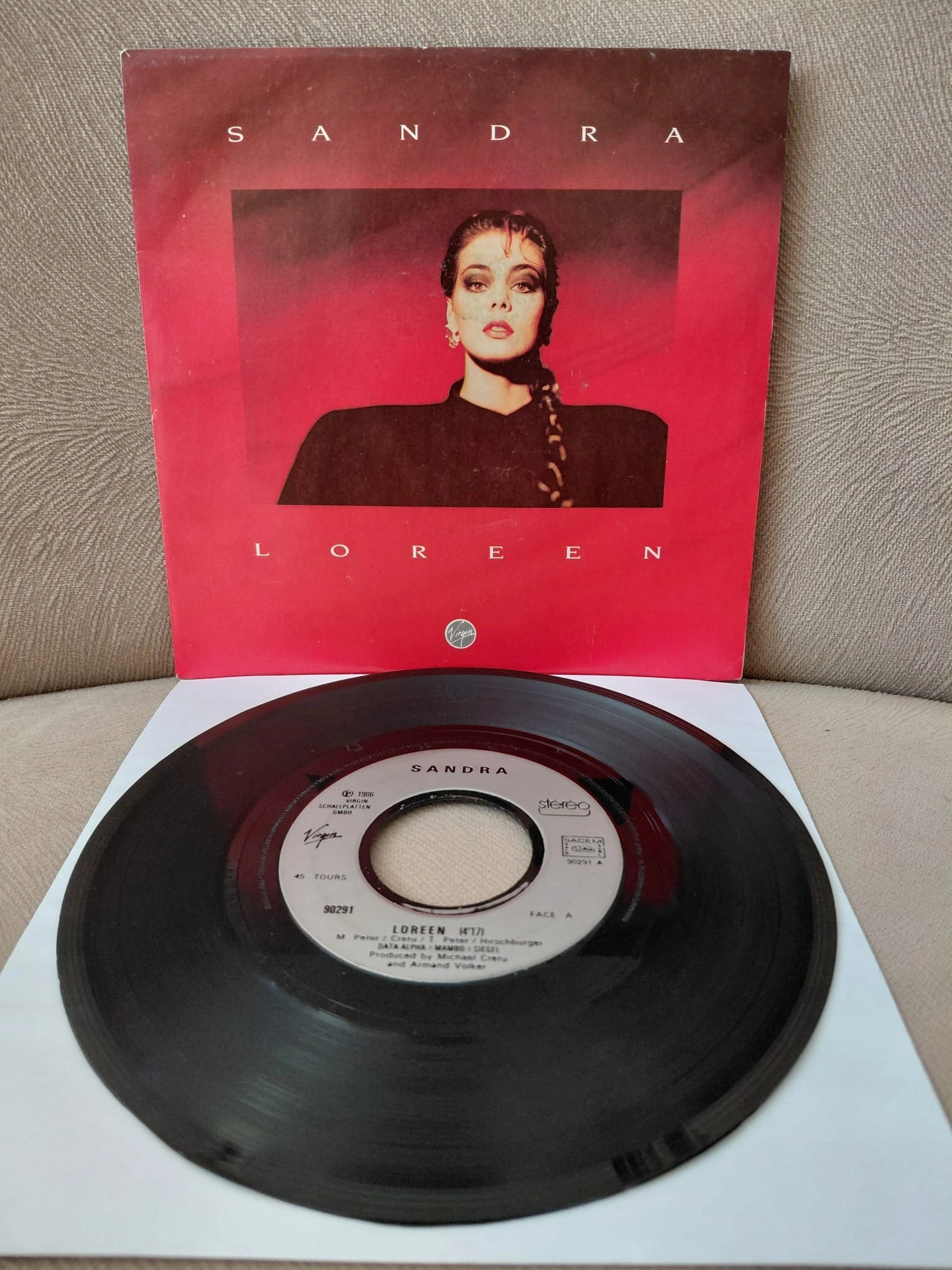 SANDRA  -  Loreen  -  1986  Fransa Basım  45’lik  Plak