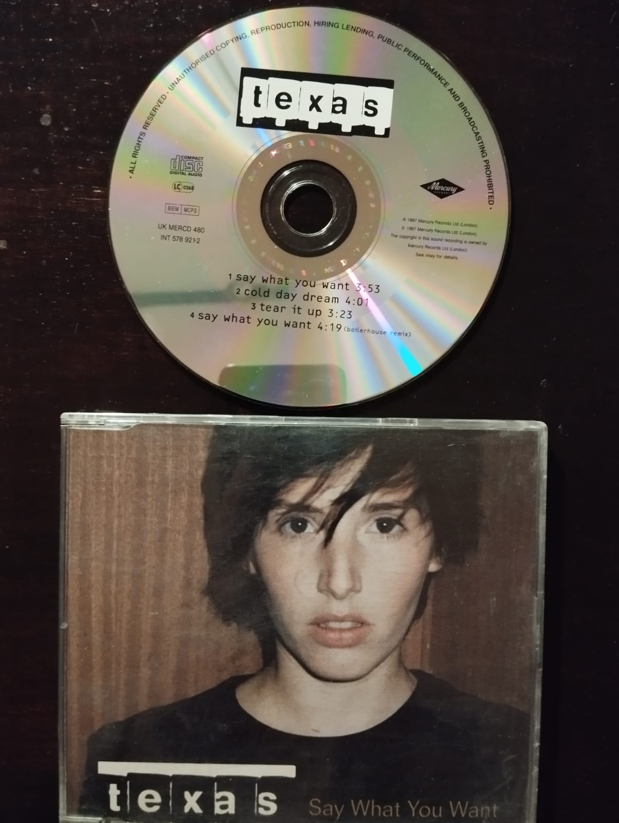 Texas – Say What You Want - 1997 Avrupa Basım 2. El CD,Maxi-Single