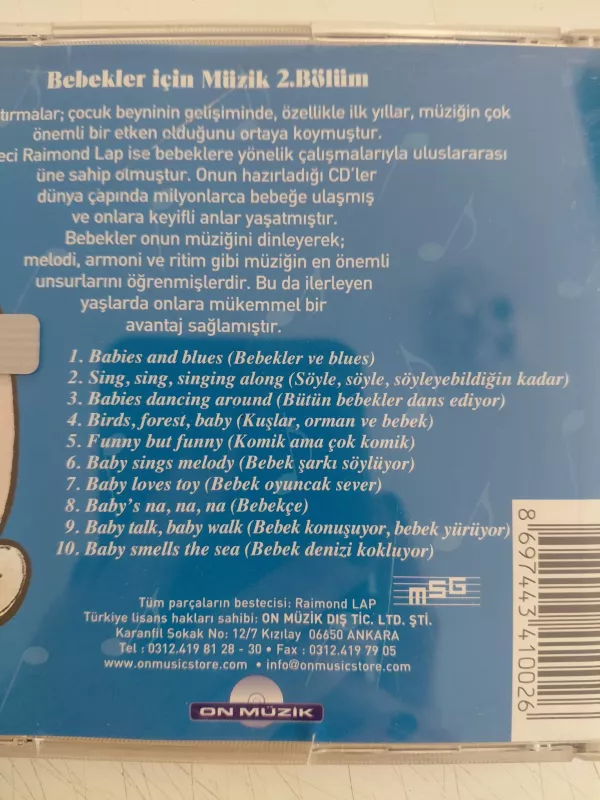 Lovely Baby - Bebekler İçin Müzik  - Türkiye Basım  CD Albüm-2.el