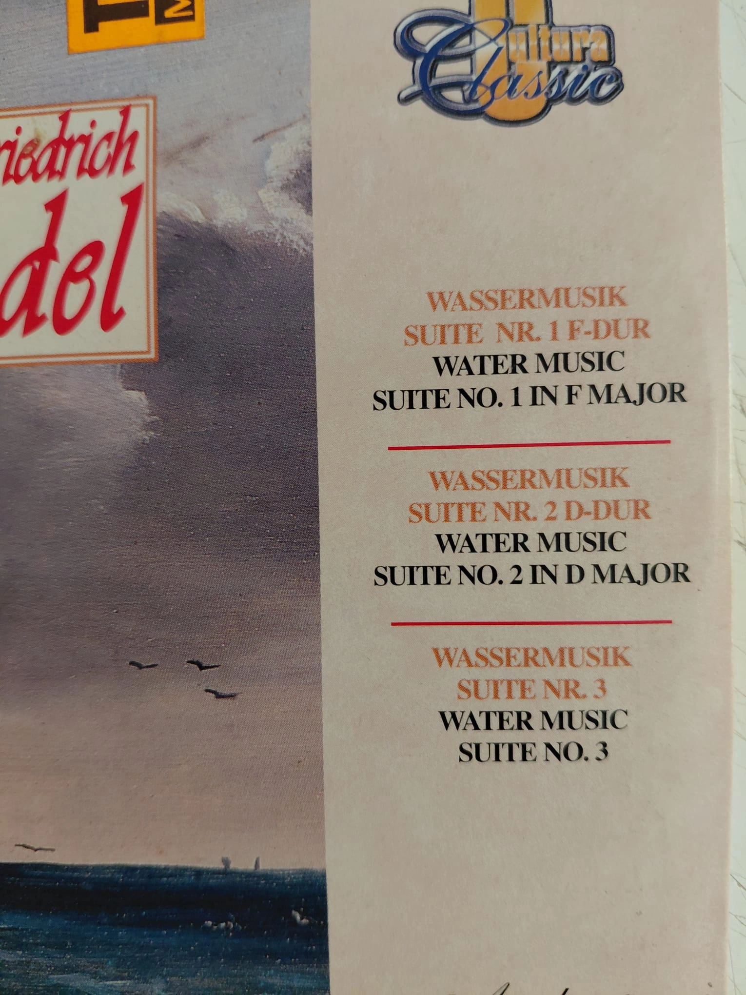 HANDEL   - Water Music Suite No.1&2&3  -  Avrupa Basım  CD Albüm-2.el