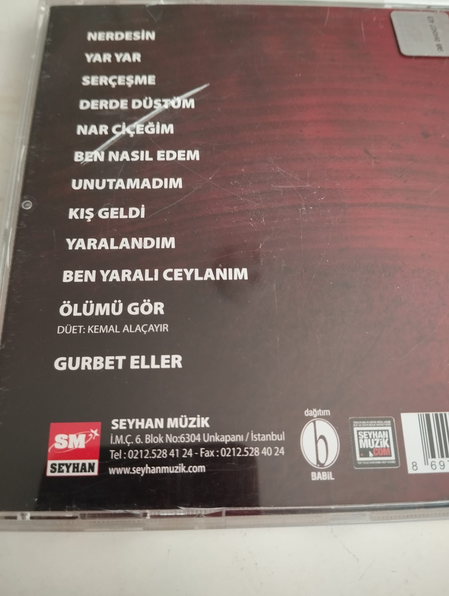 Eda Doğanay  – Unutamadım –  Türkiye Basım  2. El CD Albüm