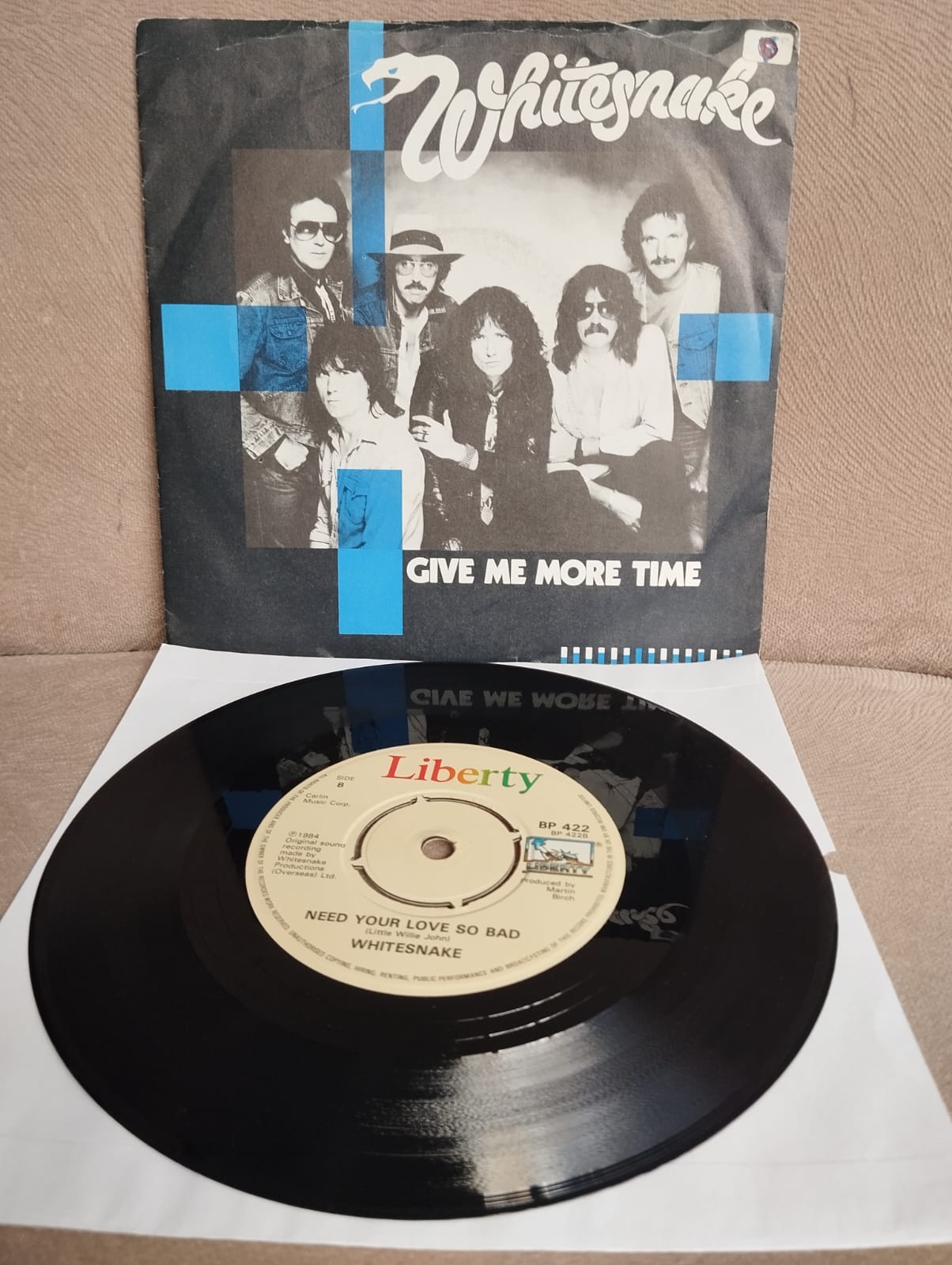 Whitesnake – Give Me More Time -  1984 İngiltere Basım  45 lik Plak