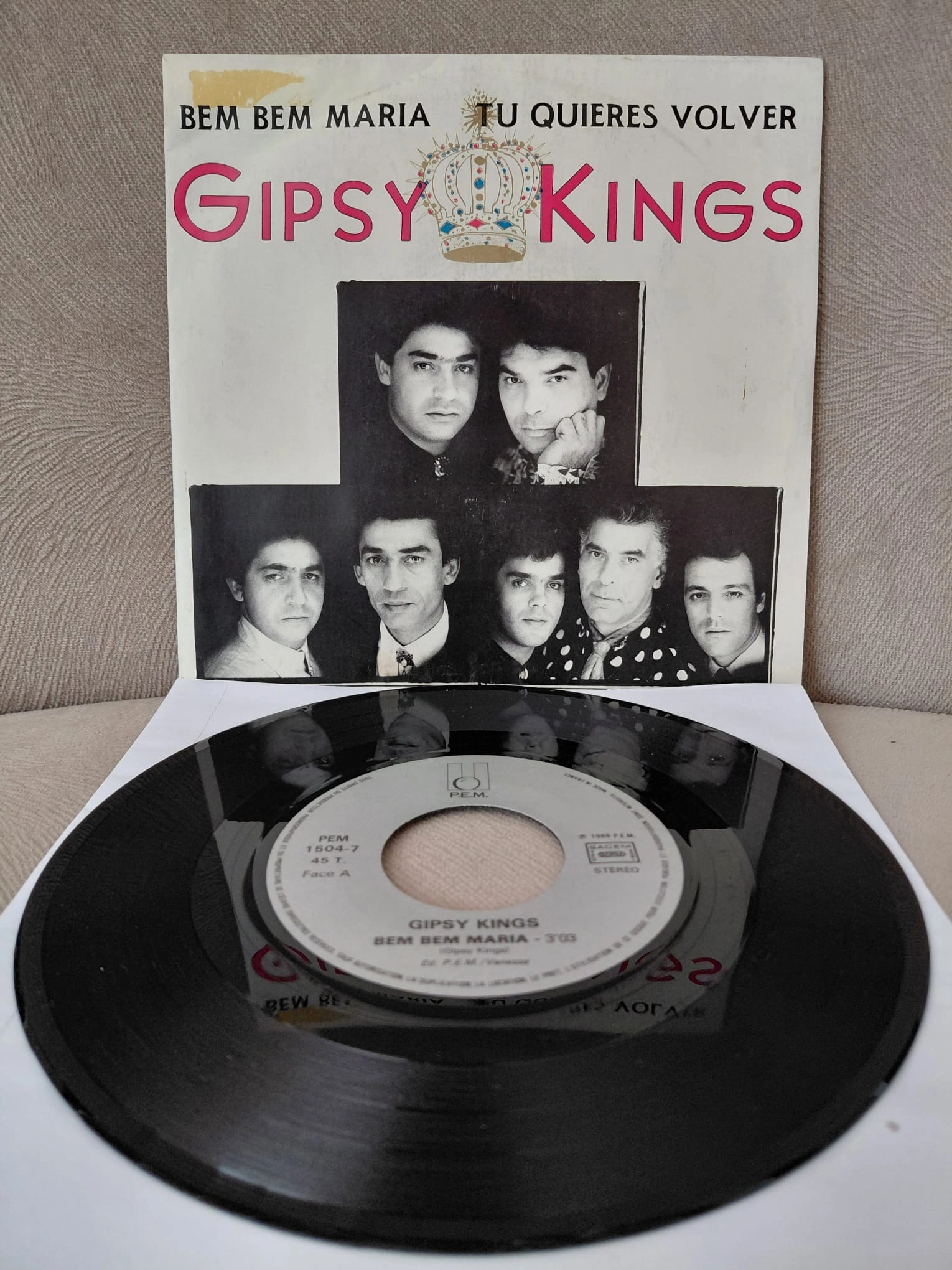 Gipsy Kings  – Bem Bem Maria / Tu Quieres Volver -  1988  Fransa Basım 45 lik Plak