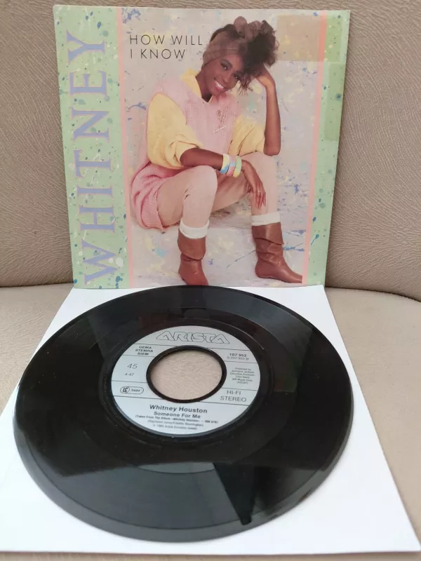 Whitney Houston  –  How Will I Know - 1986 Almanya Basım 45lik Plak-2.el