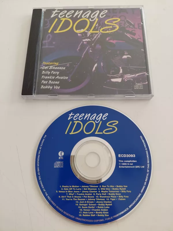 Teenage Idols ( Del Shannon , Billy Fury...)– 1995 İngiltere Basım - CD Albüm-2.el