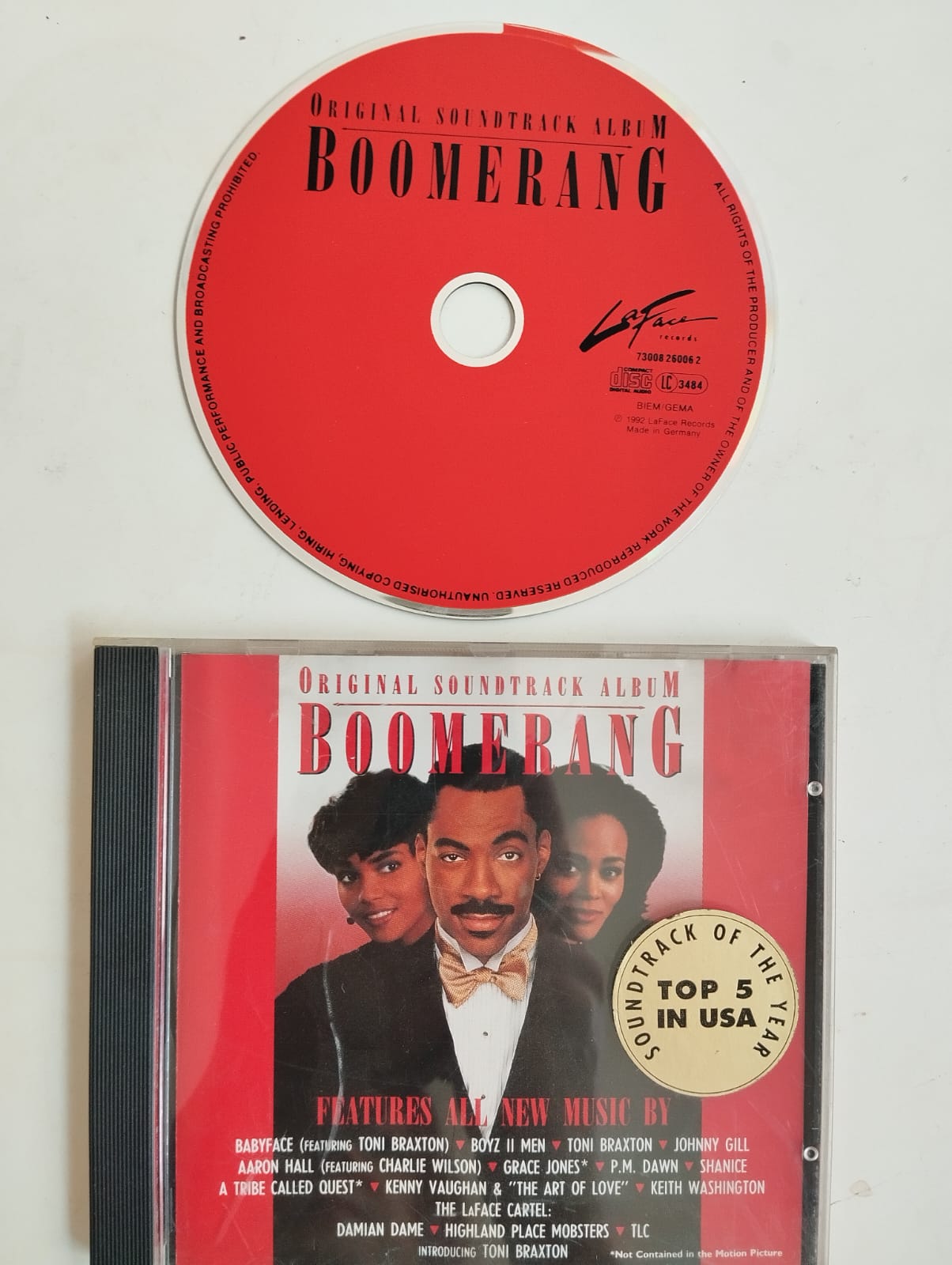 Boomerang - Soundtrack - 1992 Avrupa Basım - 2. El CD Albüm