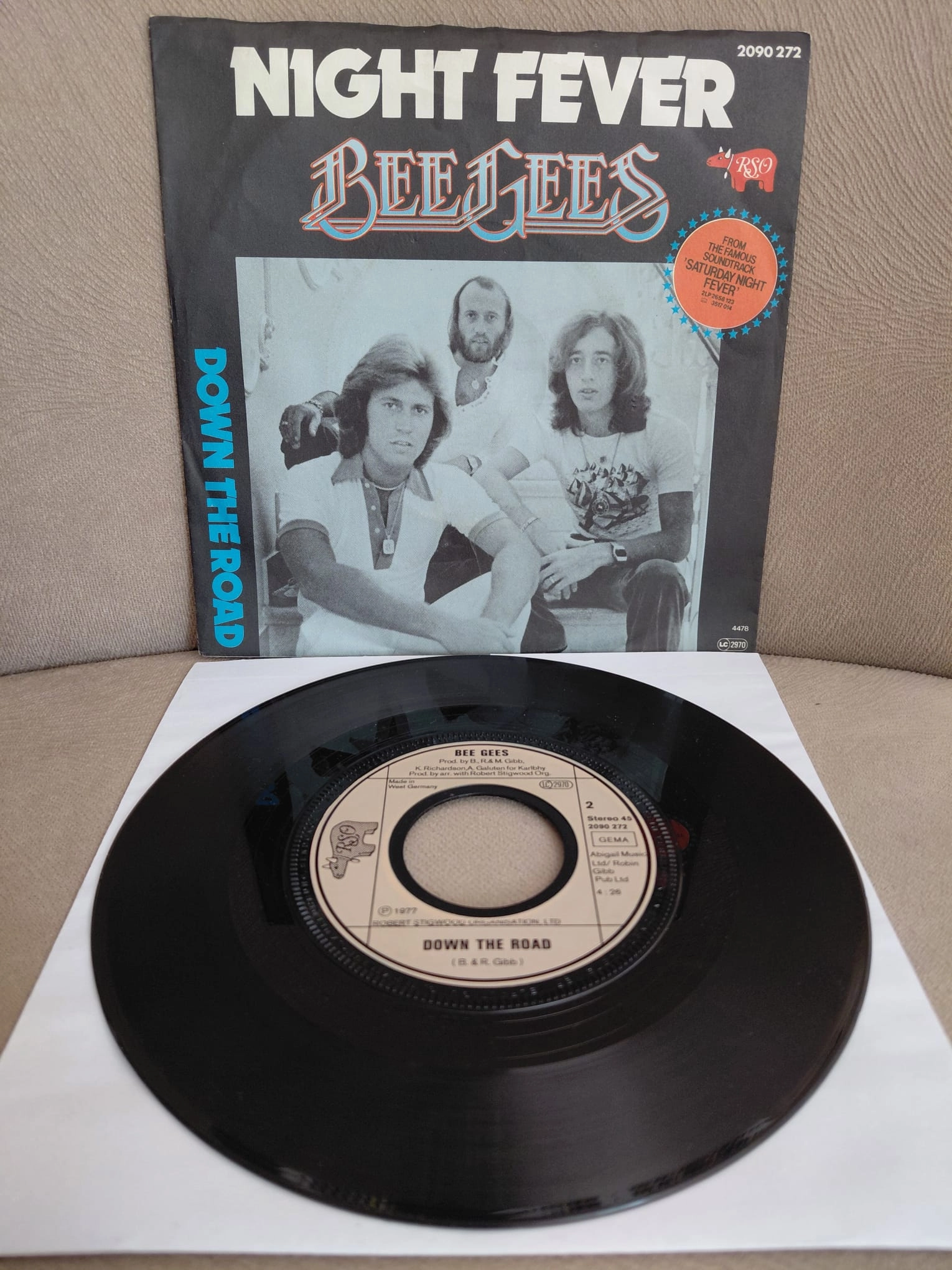 Bee Gees  –  Night Fever - 1978  Almanya  Basım 45’lik Plak-2.el