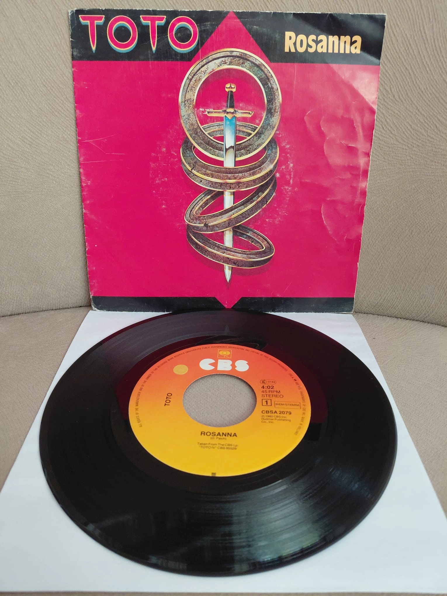 TOTO   –   Rosanna  - 1982  Hollanda Basım 45’lik  Plak