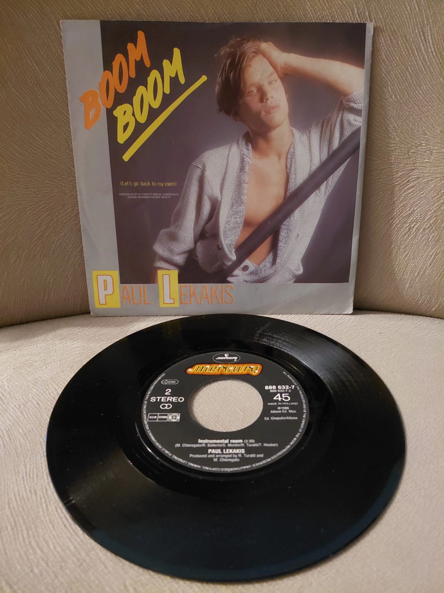 Paul Lekakis – Boom Boom (Let’s Go Back To My Room) -  1986  Hollanda Basım 45lik Plak