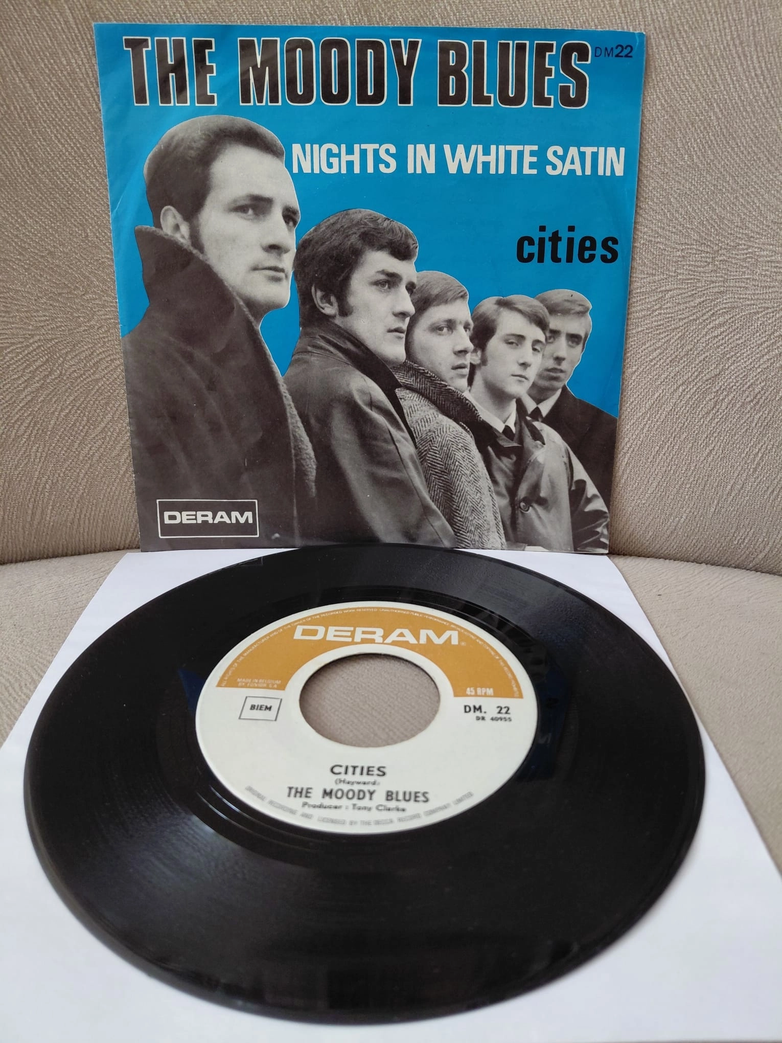 The Moody Blues  –  Nights In White Satin  -  1967  Fransa Basım  45’lik  Plak