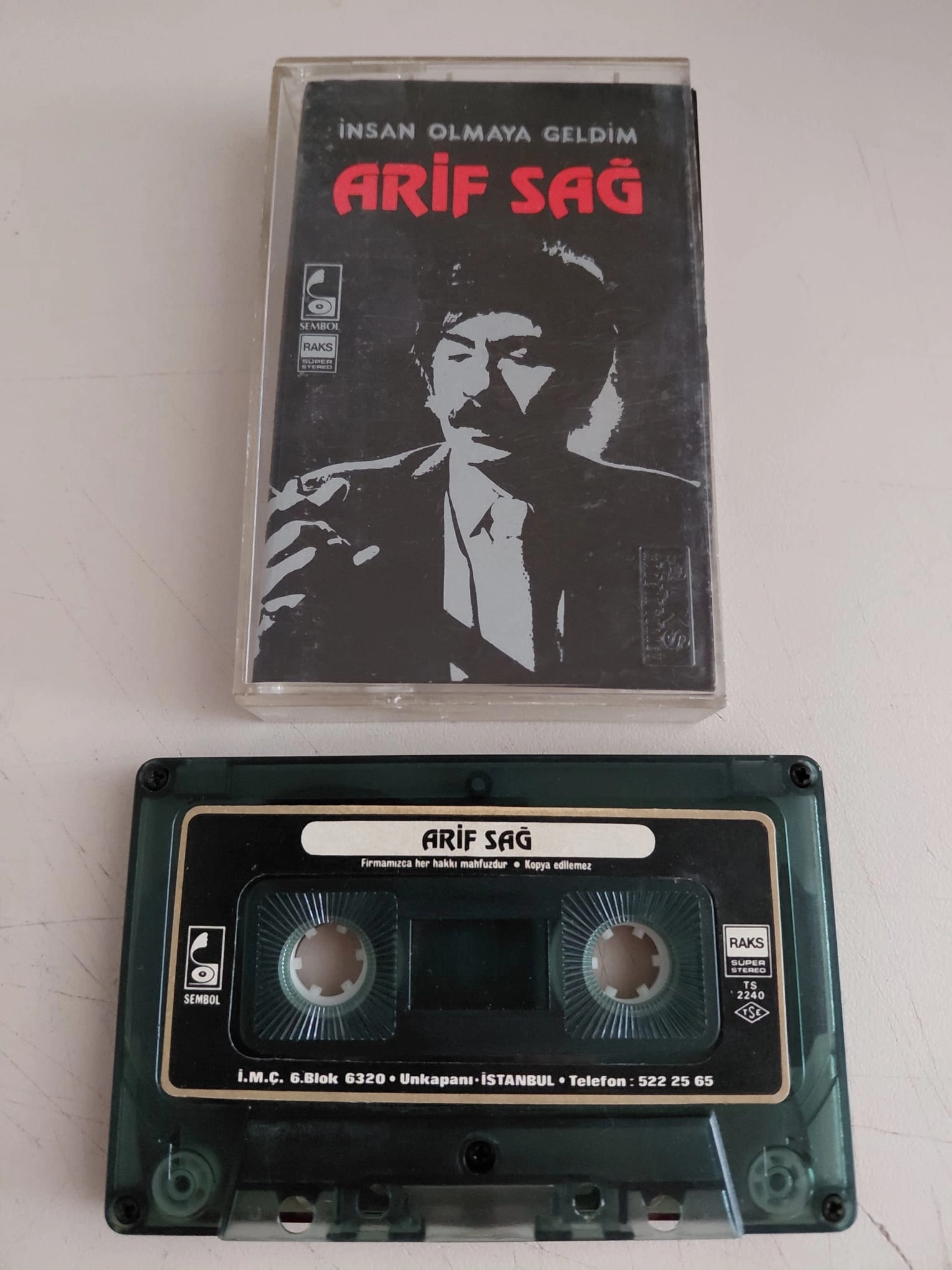 Arif Sağ – İnsan Olmaya Geldim - 1992 Türkiye Basım Kaset Albüm (Kağıt Baskı)