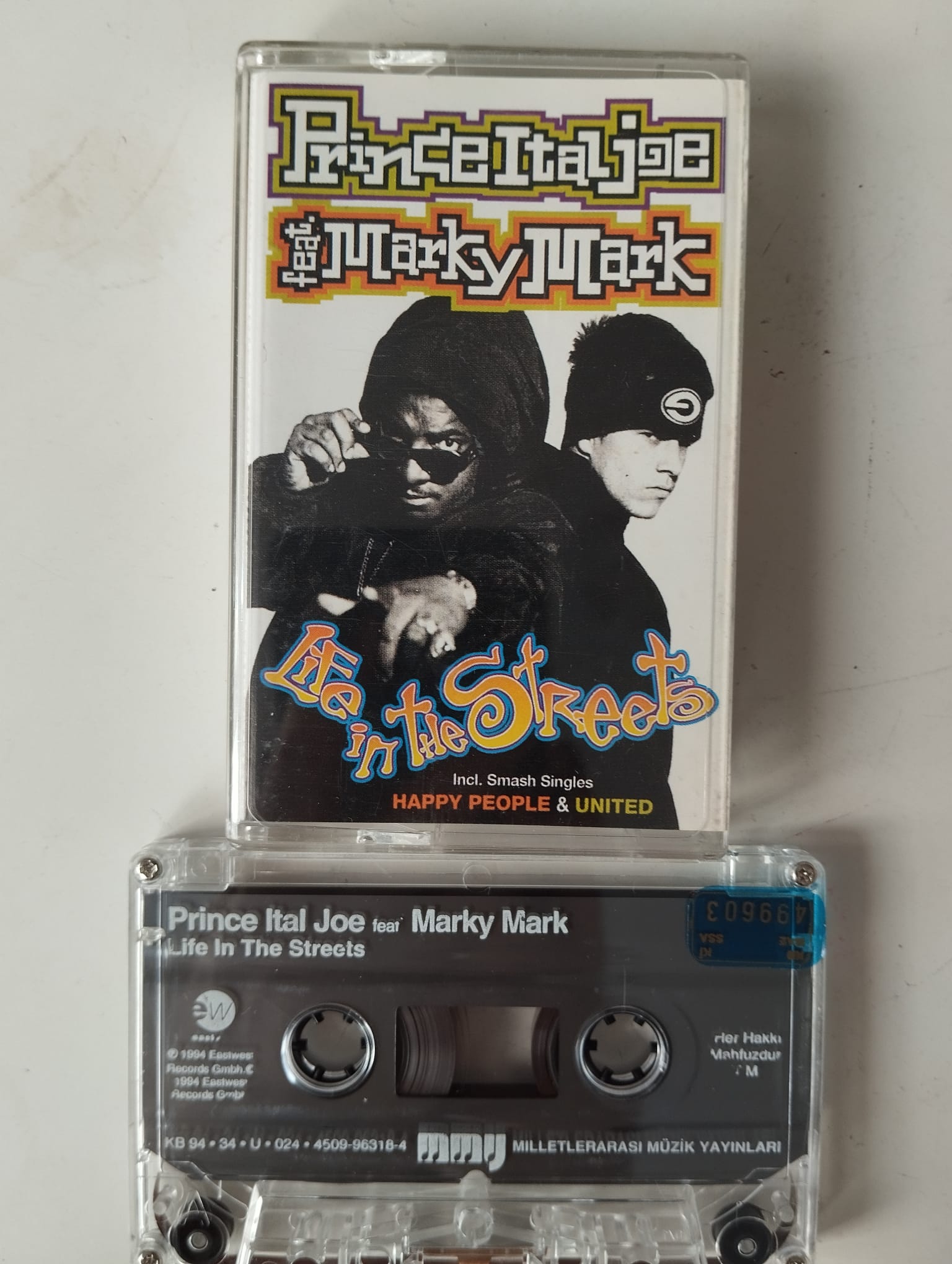 Prince Ital Joe Feat. Marky Mark – Life In The Streets - 1994 Türkiye Basım 2. El Kaset Albüm