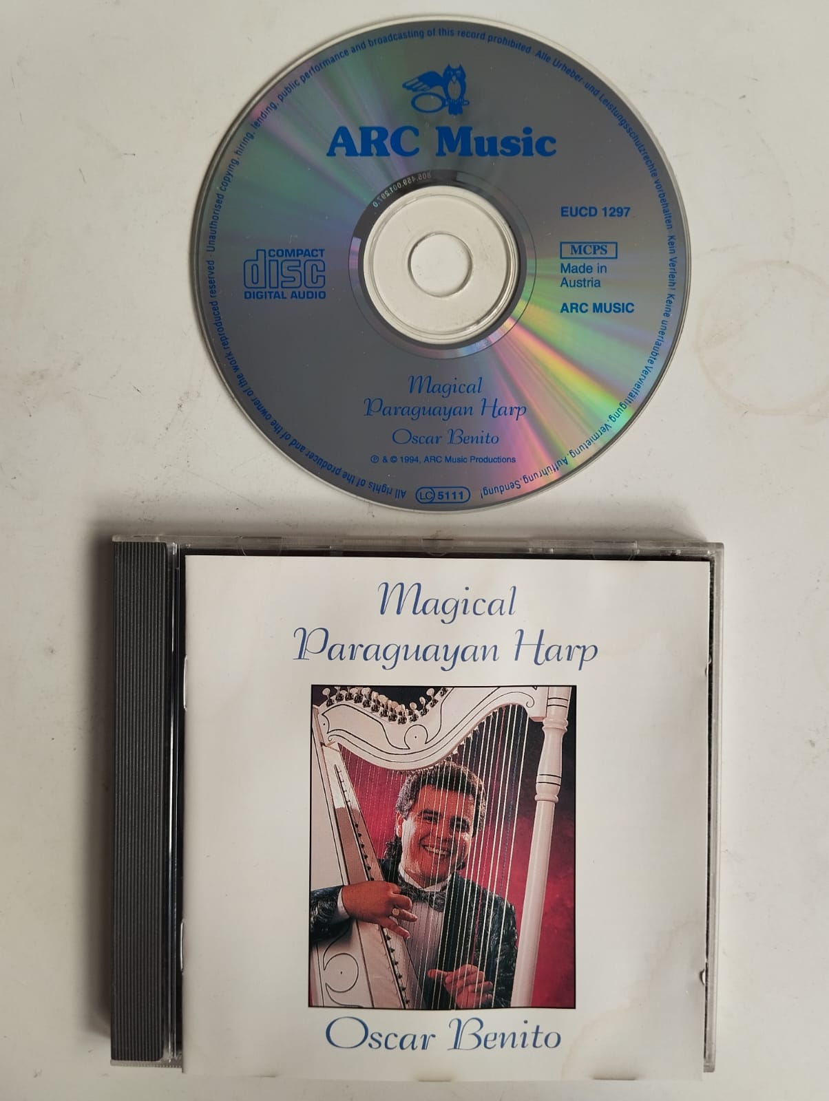 Oscar Benito – Magical Paraguayan Harp - 1994 Avusturya Basım - 2. El CD Albüm