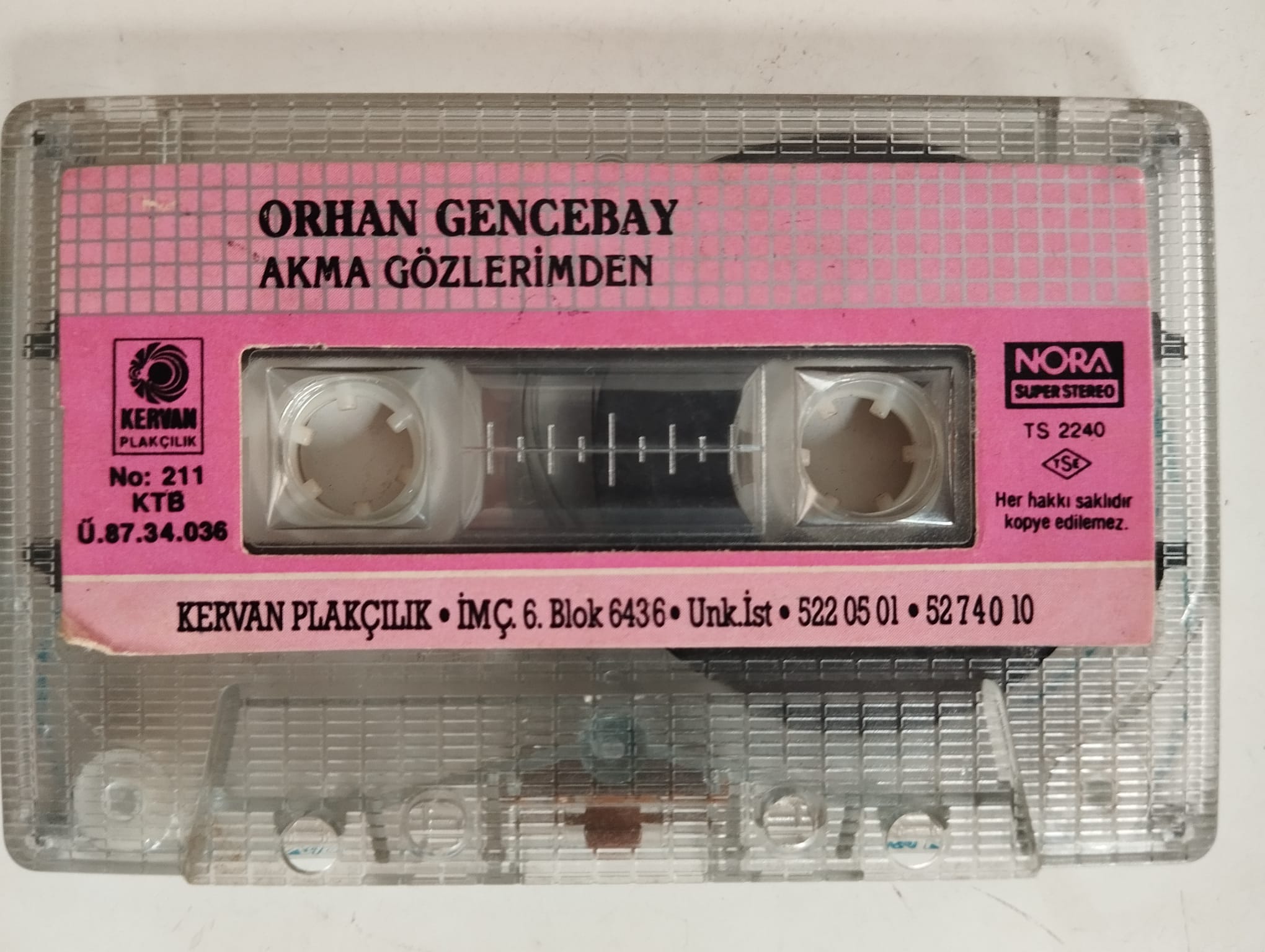 Orhan Gencebay – Akma Gözlerimden  - 1987  Türkiye Basım Kaset Albüm-2.el- Kapaksız