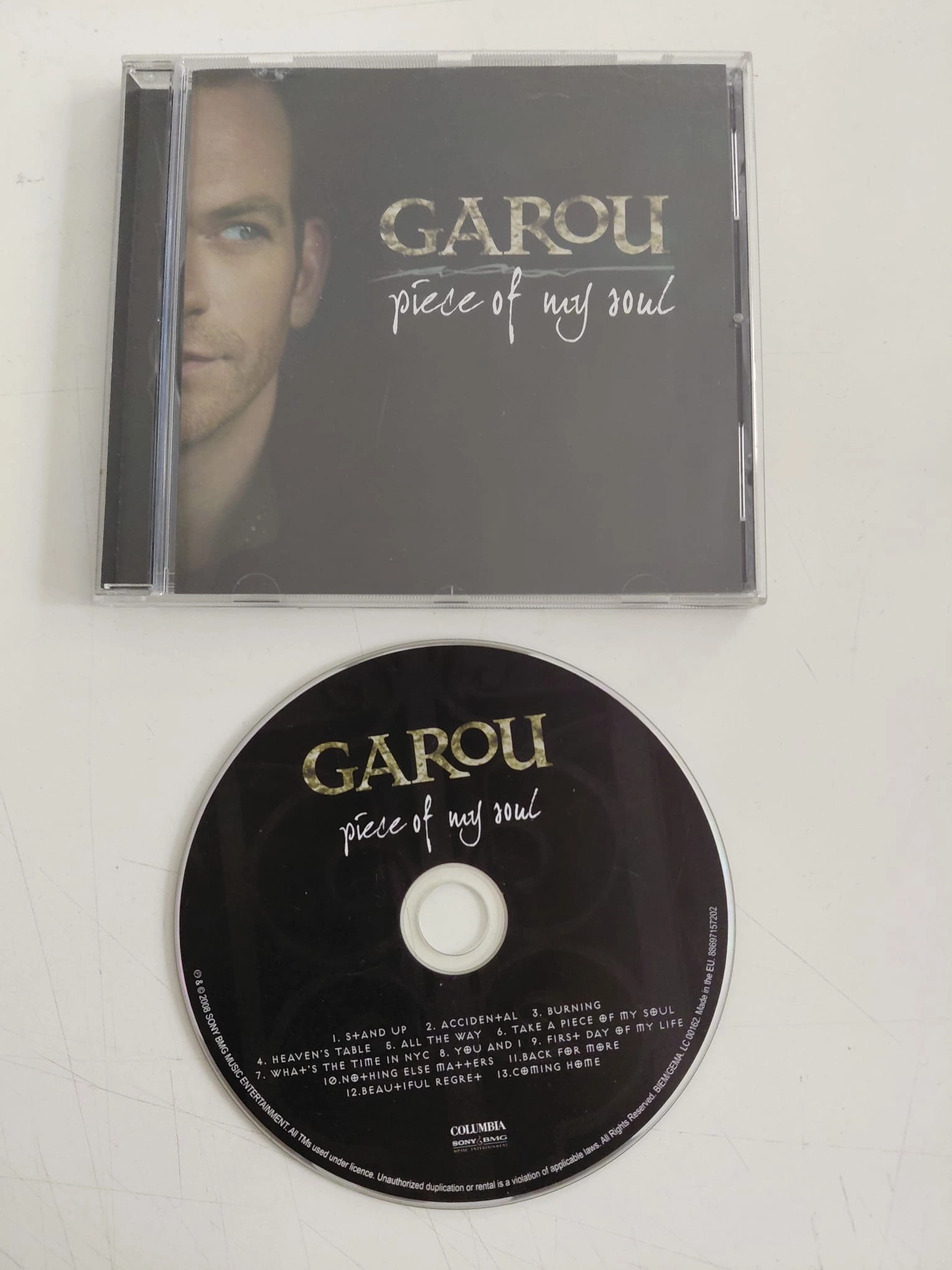 Garou  –  Piece Of My Soul - 2008 Avrupa Basım CD Albüm-2.el