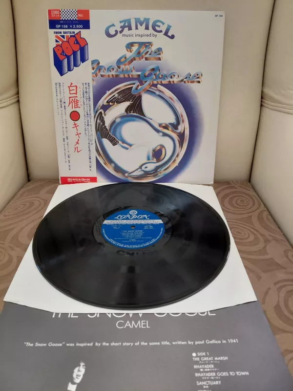CAMEL - Music Inspired By The Snow Goose - 1975 Japonya Basım LP Plak /Obili-2.el