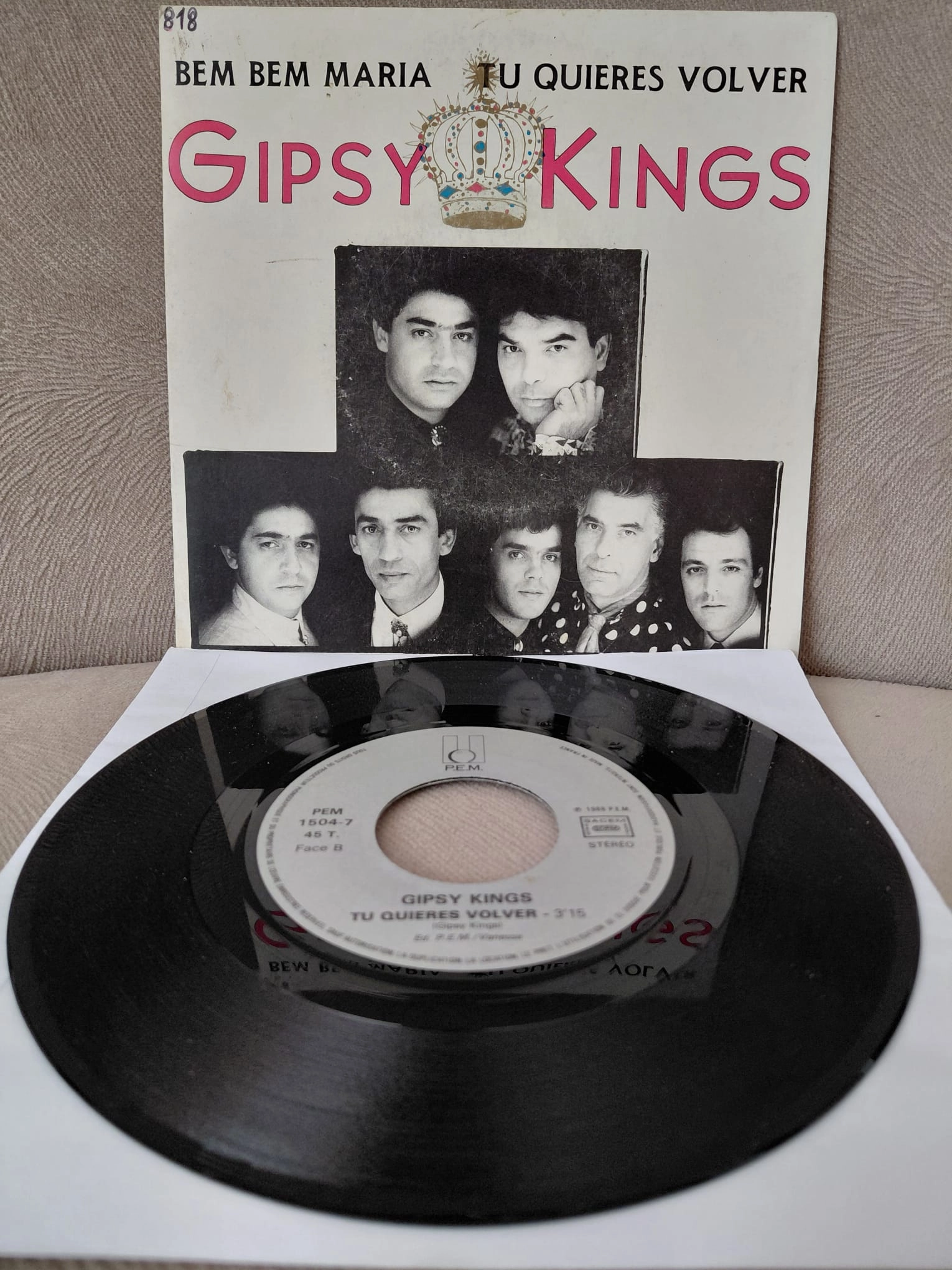 Gipsy Kings  – Bem Bem Maria / Tu Quieres Volver -  1988  Fransa Basım 45 lik Plak