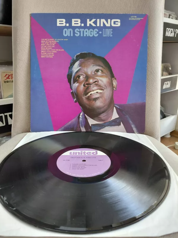 B.B. King  –  On Stage • Live ‎ - 1965  USA Basım Albüm LP Plak-2.el