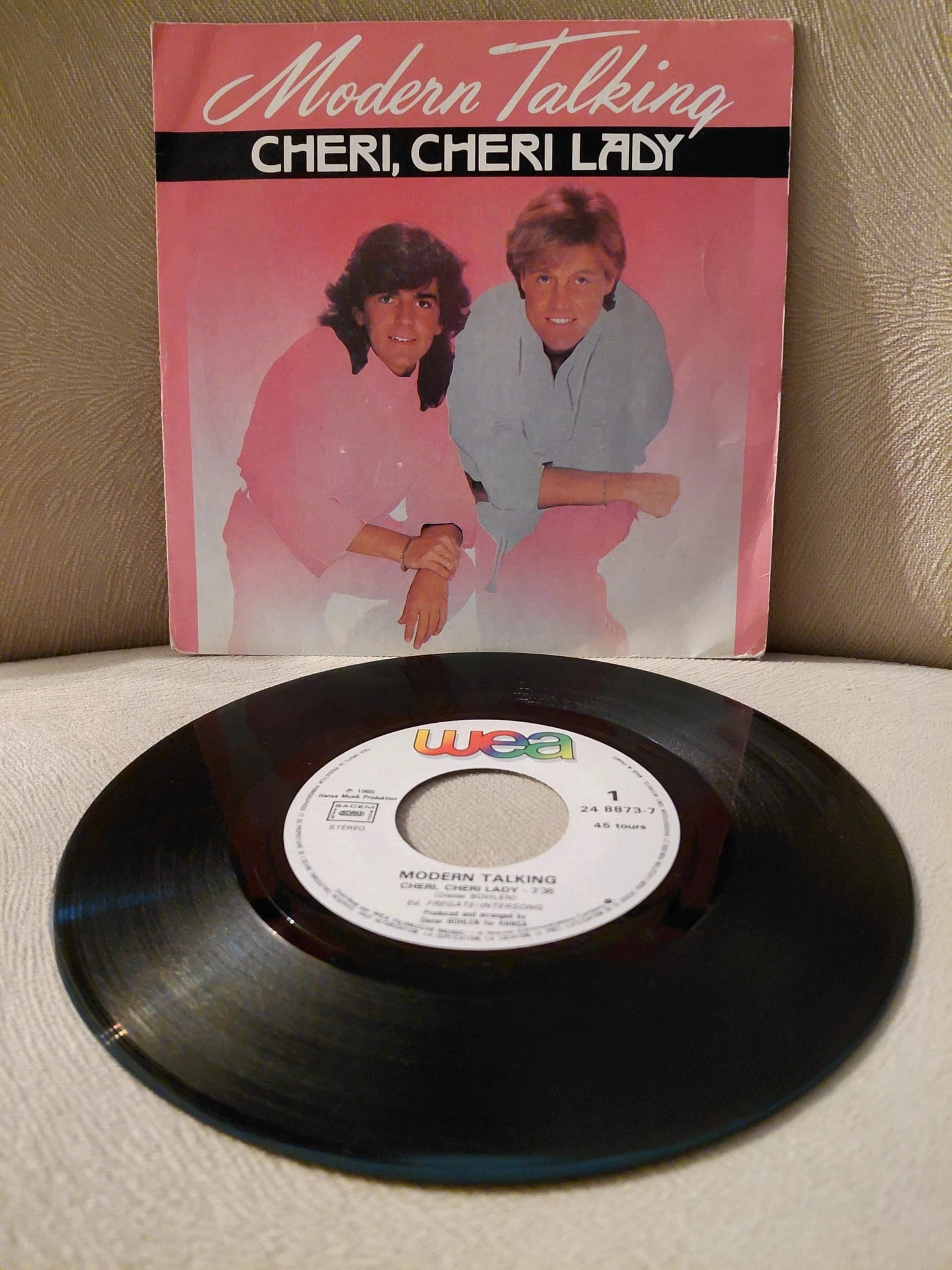 Modern Talking  –  Cheri, Cheri Lady -  1985  Fransa Basım 45lik Plak