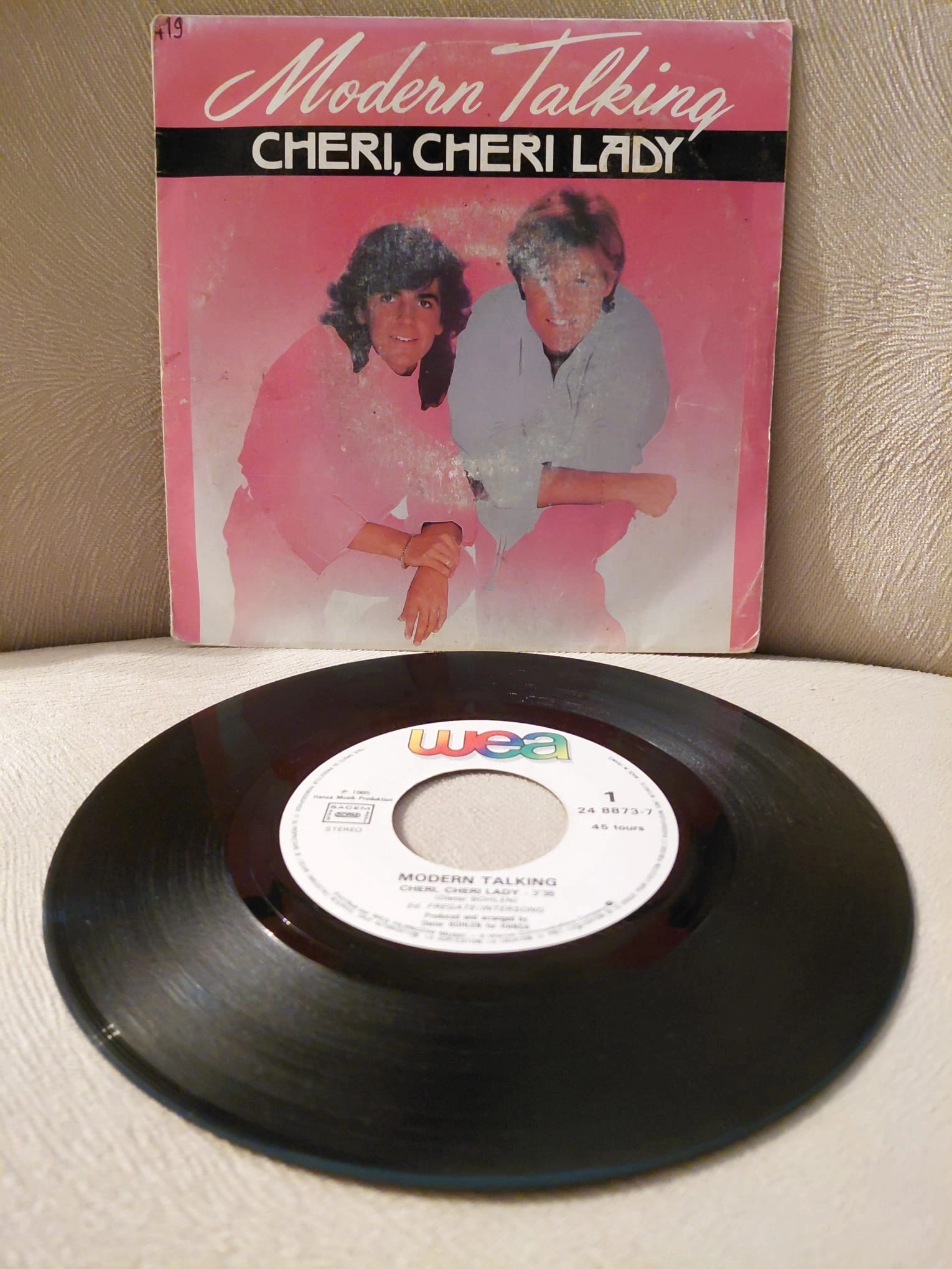 Modern Talking  –  Cheri, Cheri Lady -  1985  Fransa Basım 45lik Plak
