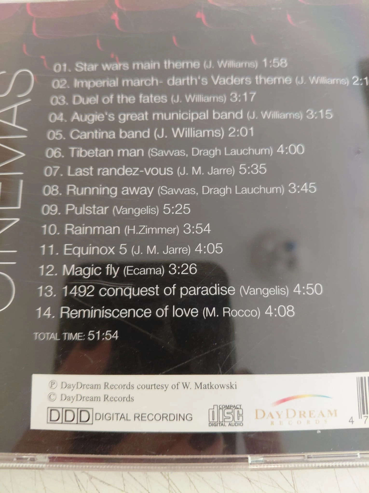 Chillout At The Cinemas (Film Müzikleri /Star wars /Magic Fly..) -  Avrupa Basım  CD Albüm-2.el