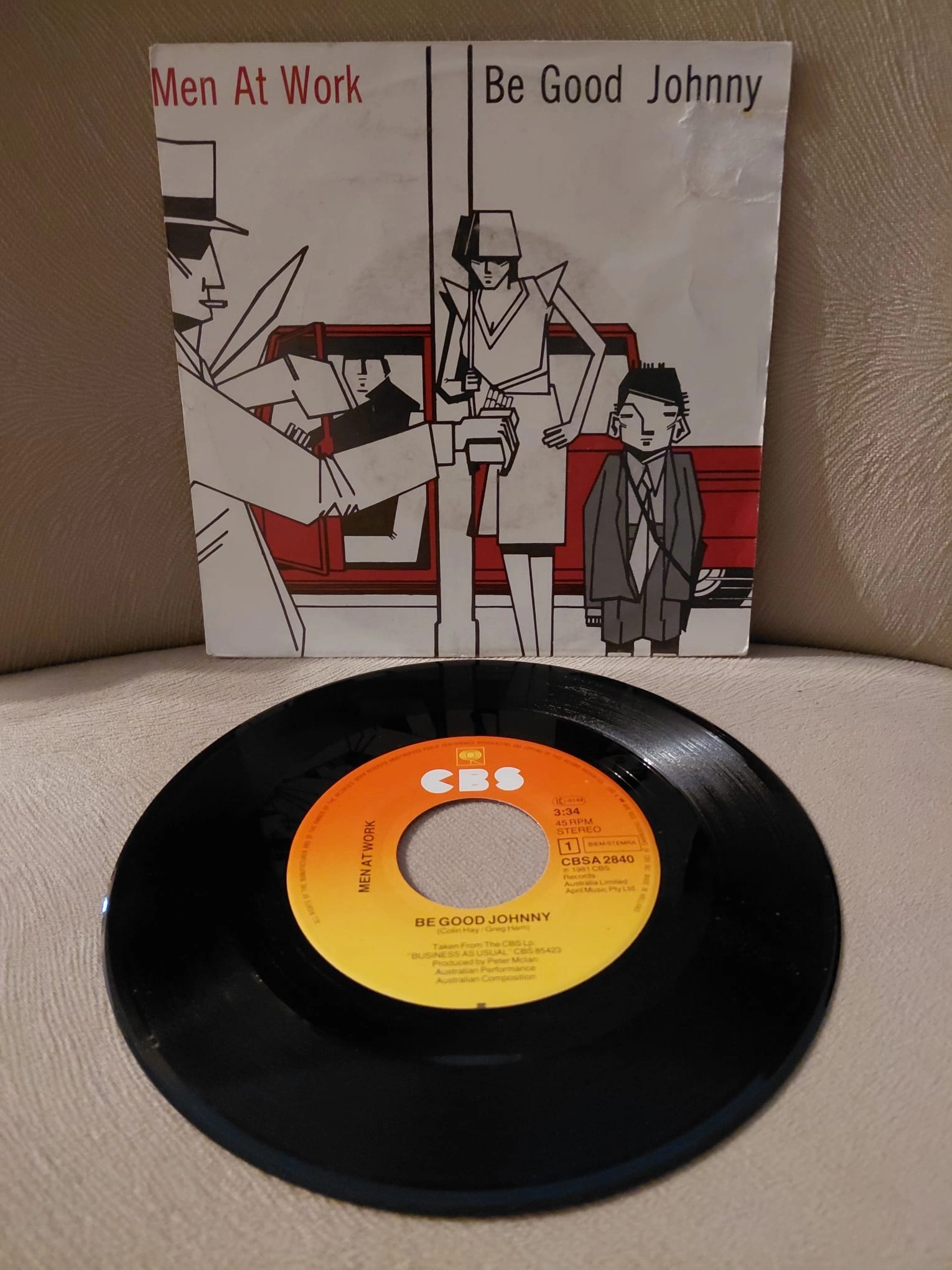 Men At Work  –  Be Good Johnny -  1982  Hollanda Basım 45lik Plak