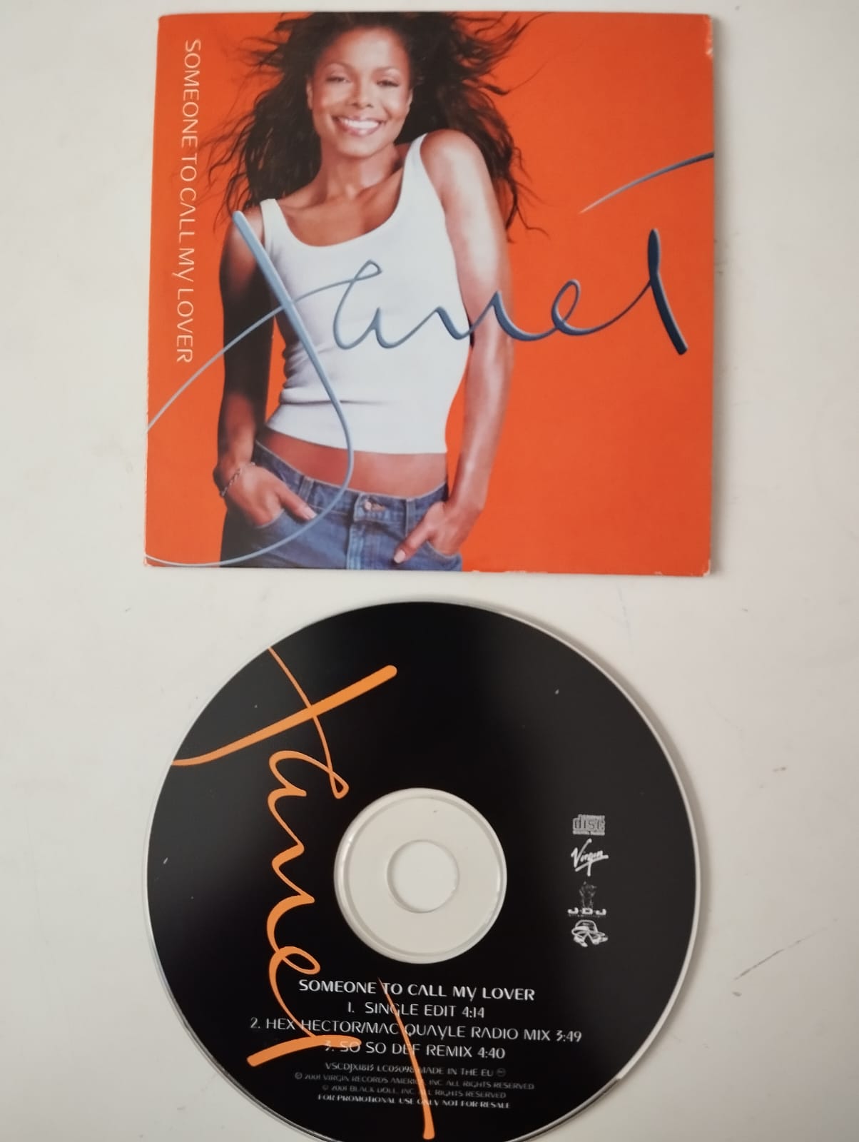 Janet Jackson – Someone To Call My Lover - 2001 Avrupa Basım - 2. El CD, Single