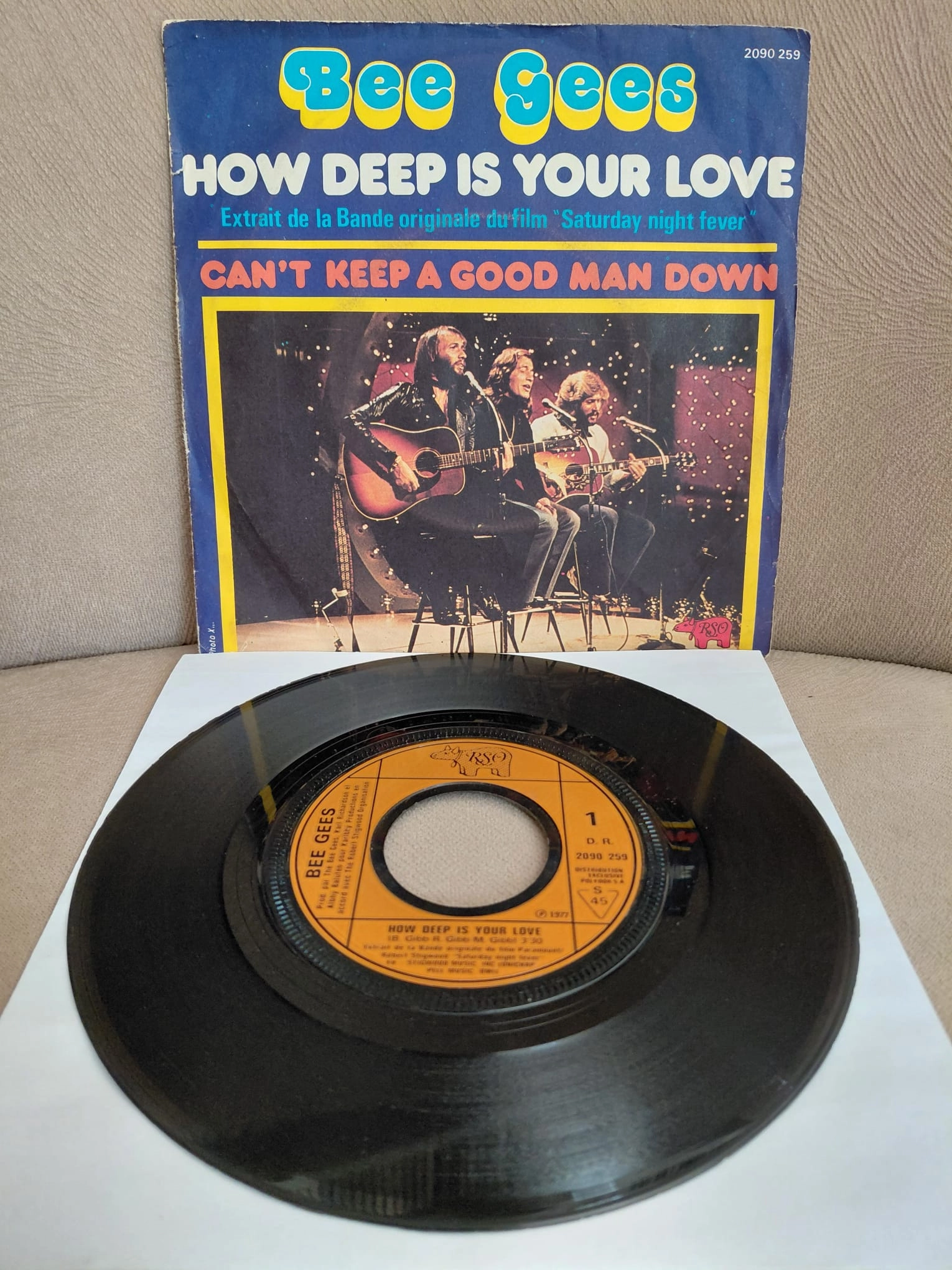 Bee Gees  –  How Deep Is Your Love - 1977  Fransa  Basım 45’lik Plak-2.el