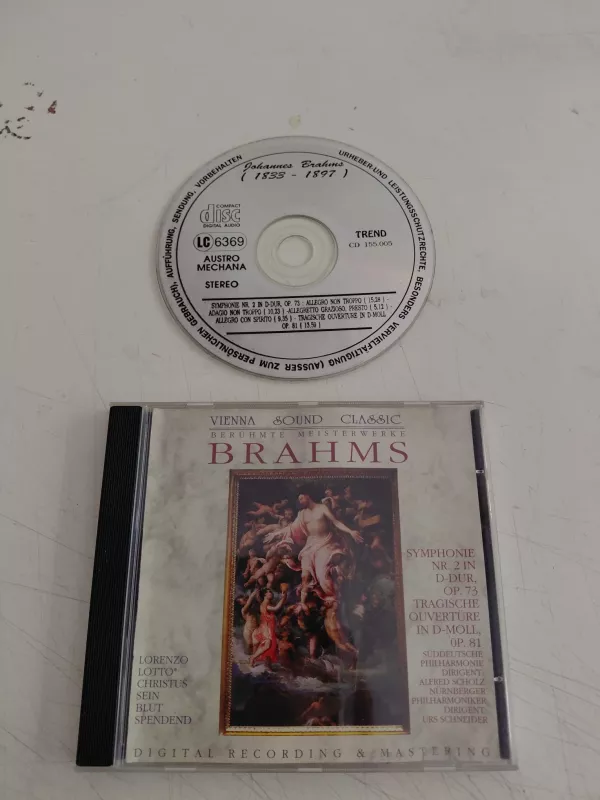 Johannes Brahms (1833-1897)  - Avusturya Basım CD Albüm-2.el