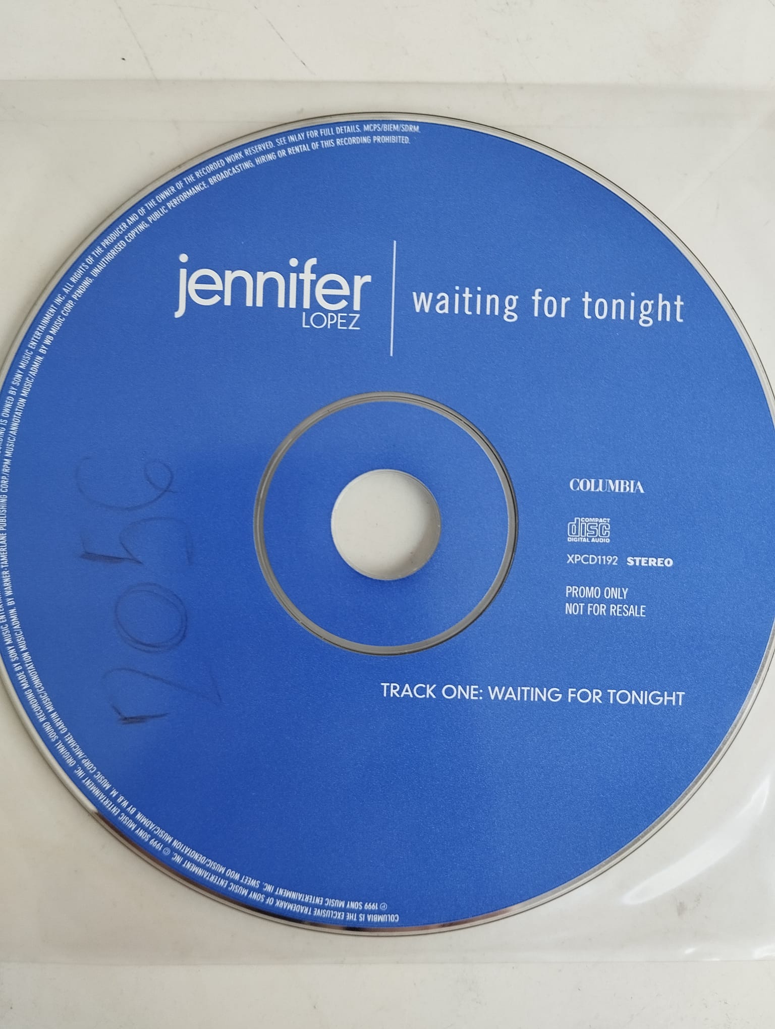 Jennifer Lopez – Waiting For Tonight - 1999 Avrupa Basım - 2. El CD, Maxi-Single