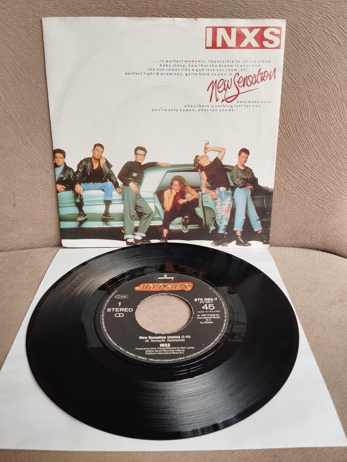 INXS – New Sensation - 1987  Hollanda Basım 45 lik Plak