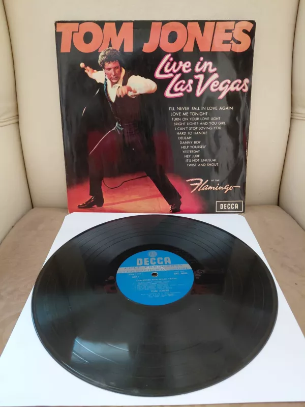 Tom Jones – Live In Las Vegas - 1969 Almanya Basım 33 lük Plak - Lp Albüm-2.el