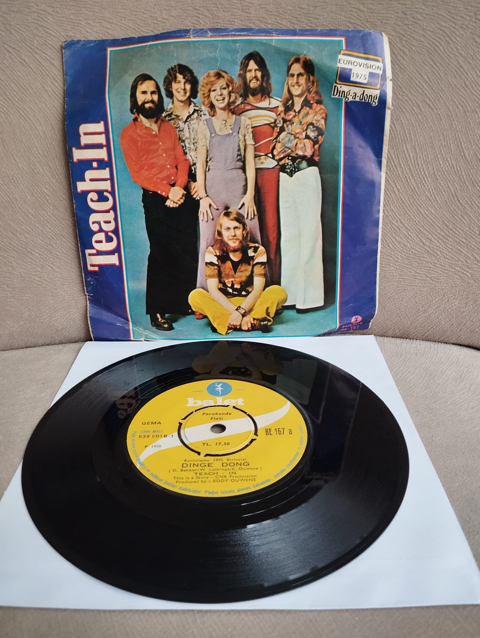 Teach-In – Ding-A-Dong / You And Me -  1975 Türkiye Basım 45 lik Plak-2.EL
