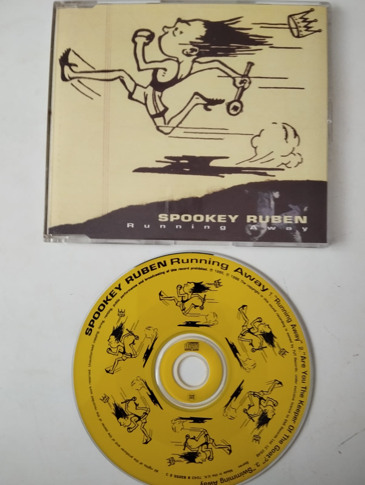 Spookey Ruben – Running Away -  1996  Avrupa  Basım - 2. El  CD, Maxi-Single