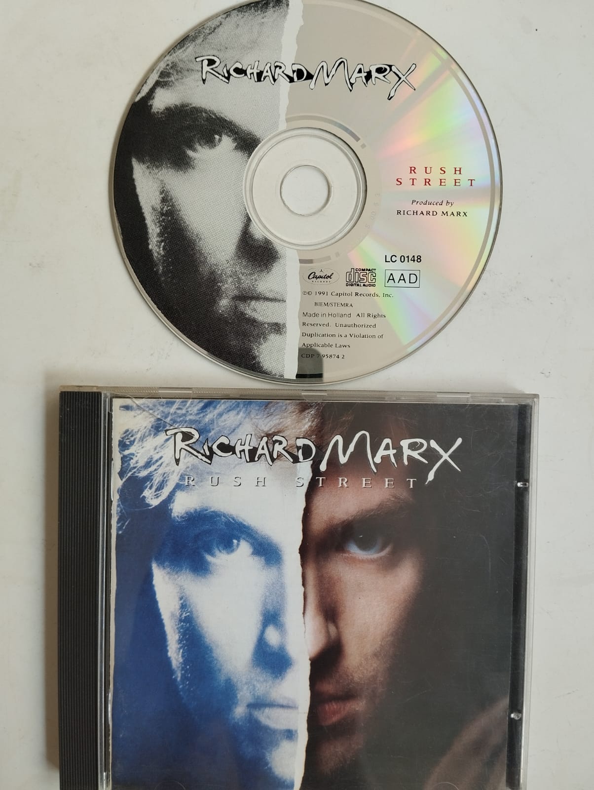 Richard Marx - Rush Street - 1991 Avrupa Basım - 2. El CD Albüm