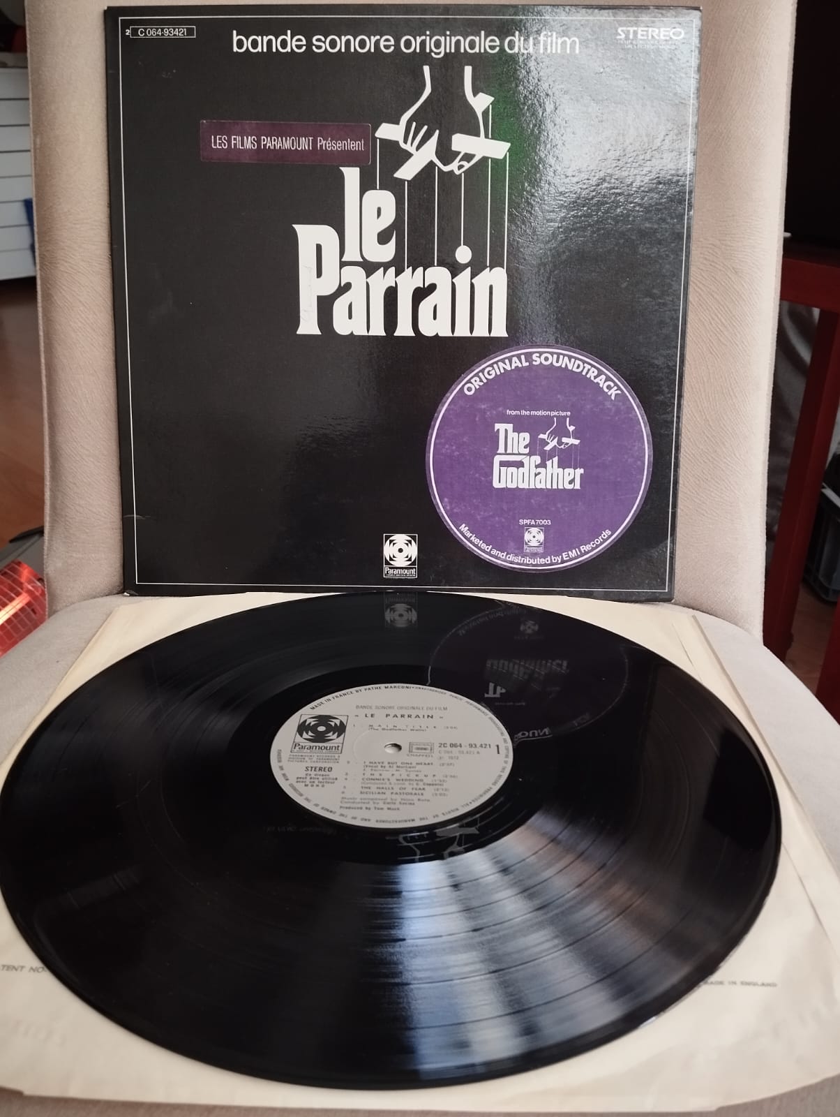 THE GODFATHER  (BABA FİLMİ) SOUNDTRACK - 1972 FRANSA  BASIM LP ALBÜM - 33 LÜK PLAK