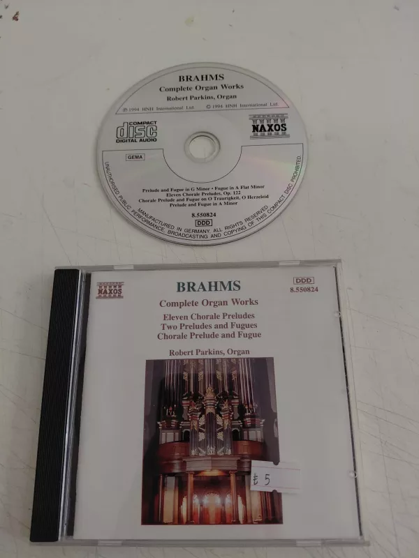 Brahms - Robert Parkins – Complete Organ Works - 1994 Almanya Basım CD Albüm-2.el