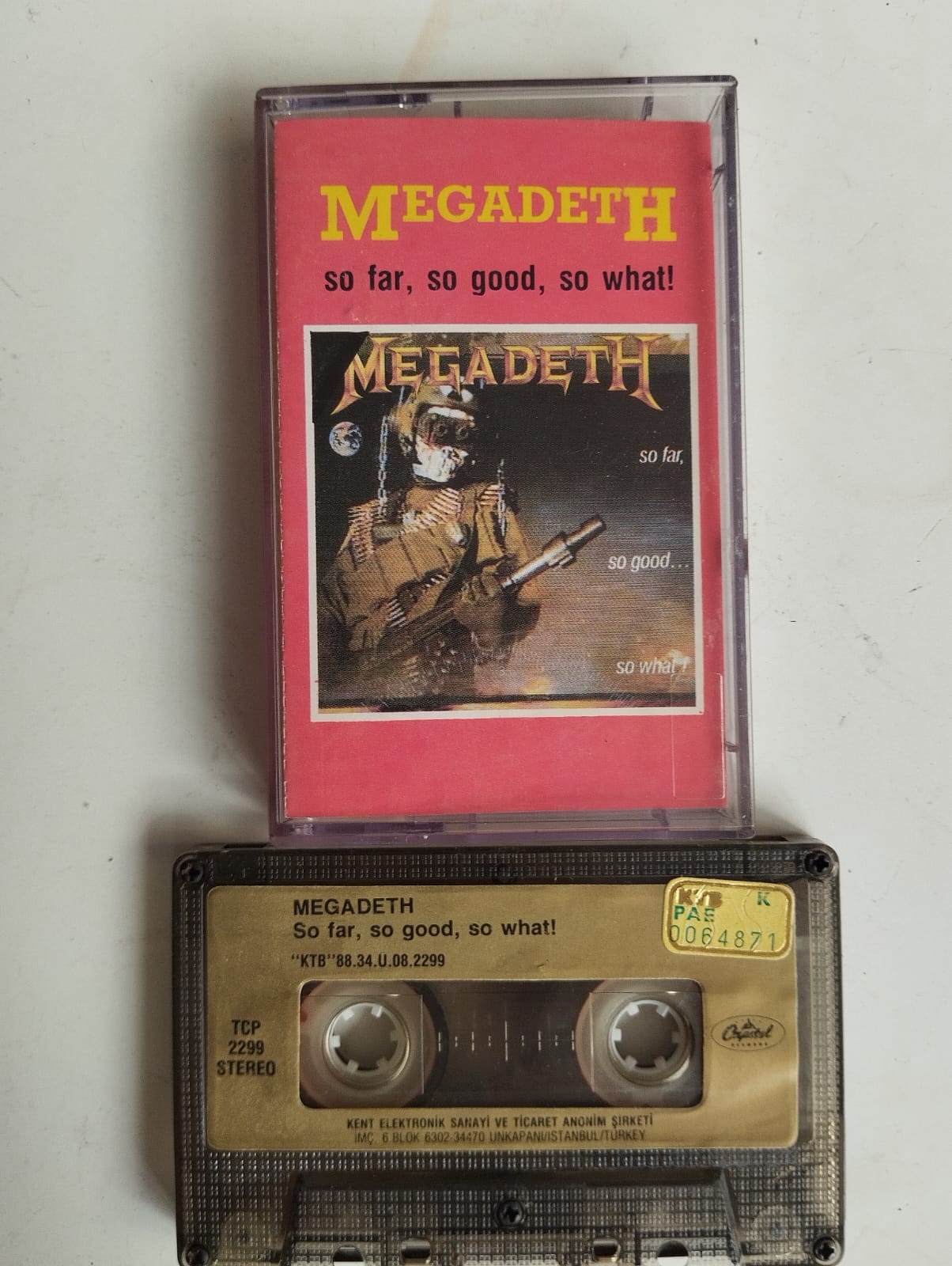 Megadeth – So Far, So Good... So What! - 1988 Türkiye Basım 2. El Kaset Albüm