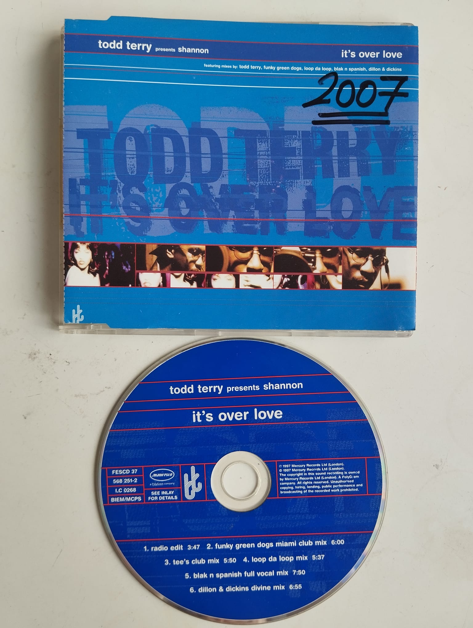 Todd Terry Presents Shannon – It’s Over Love - 1997 Avrupa Basım - 2. El CD, Maxi- Single