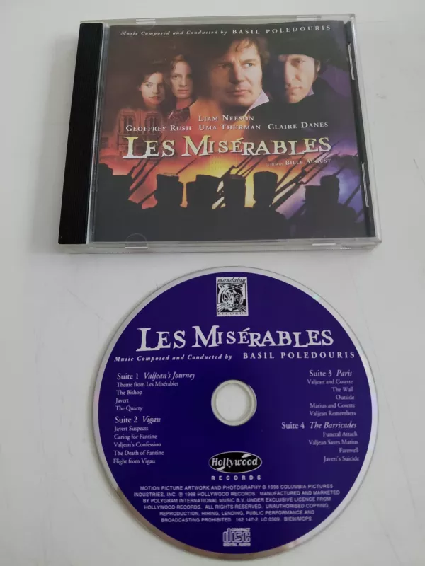 Basil Poledouris – Les Misérables (Sefiller) –  İngiltere  Basım - CD Albüm-2.el