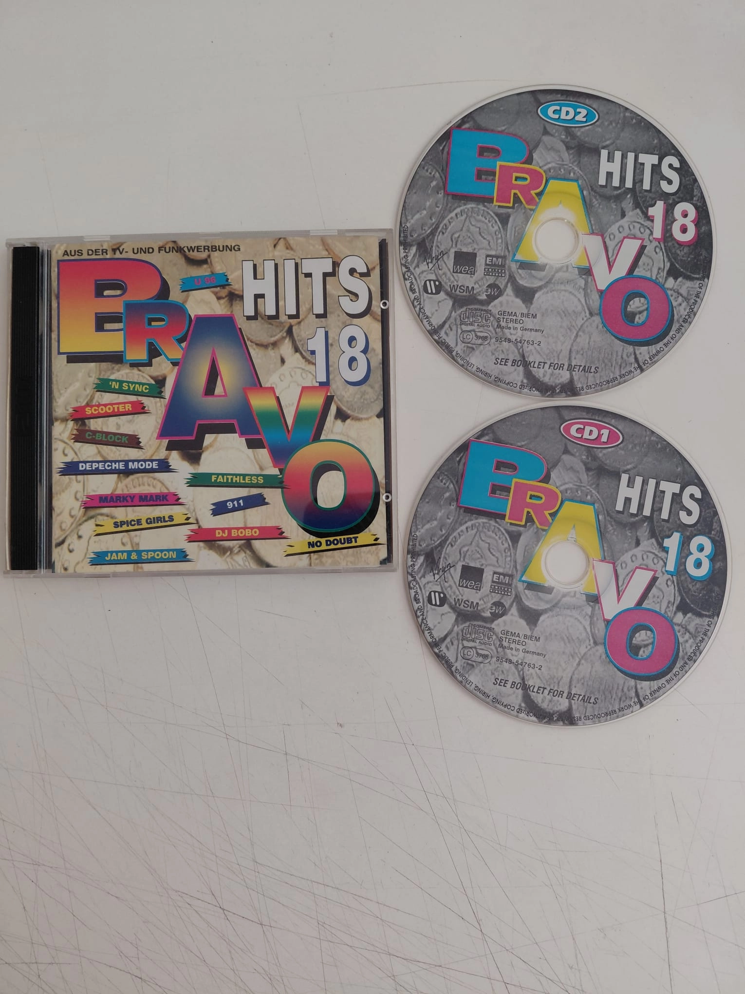 Bravo Hits 18 (Marky Mark ,Depeche Mode...)  - 1997 Avrupa  Basım - 2xCD Albüm-2.el