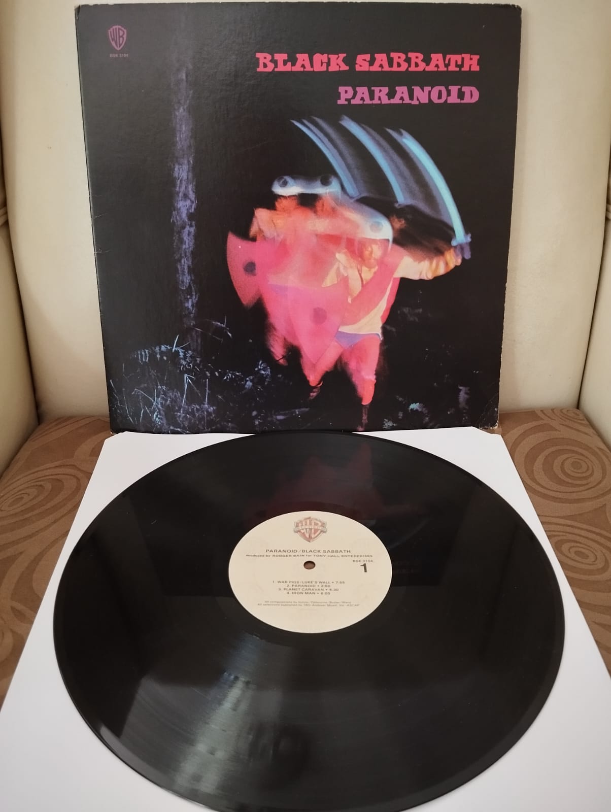 Black Sabbath –  Paranoid -  1986 Amerika  Basım LP Plak Albüm-2.EL