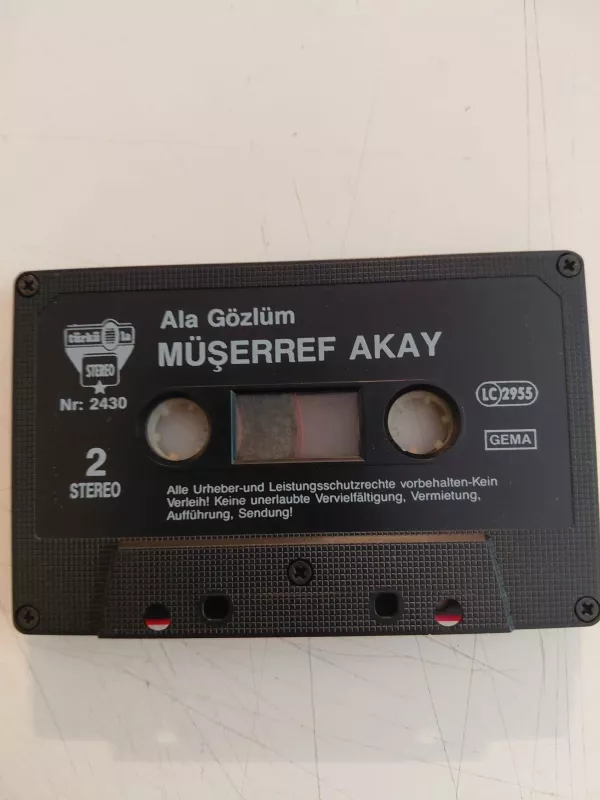 Müşerref Akay – Ala Gözlüm - 1991 Almanya Basım Kaset Albüm/ Türküola /Kapaksız-2.el