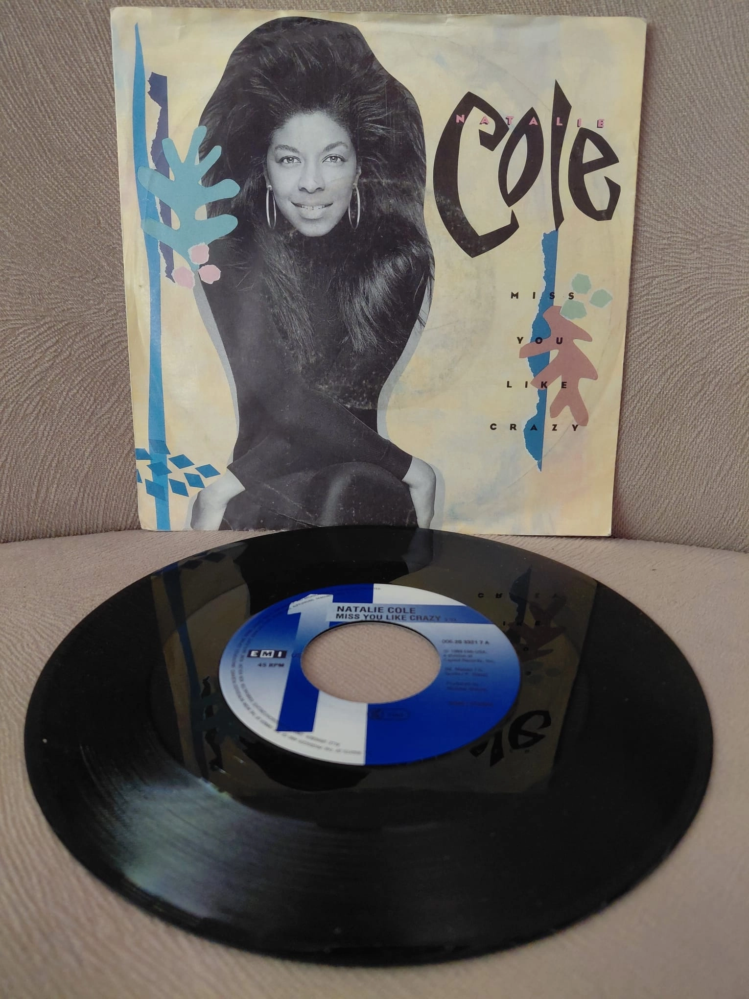 Natalie Cole  –  Miss You Like Crazy -  1989  Almanya Basım  45’lik  Plak