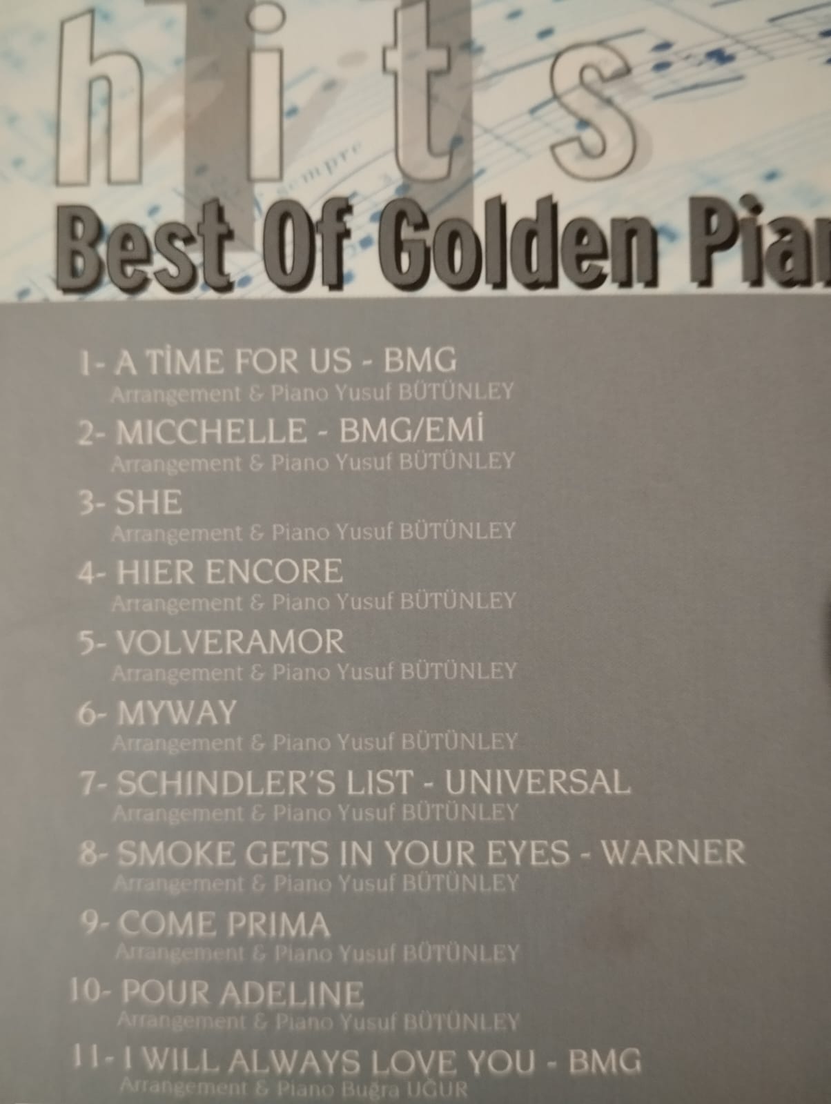 Best of Golden Piano Hits - Türkiye  Basım - 2. El  CD Albüm