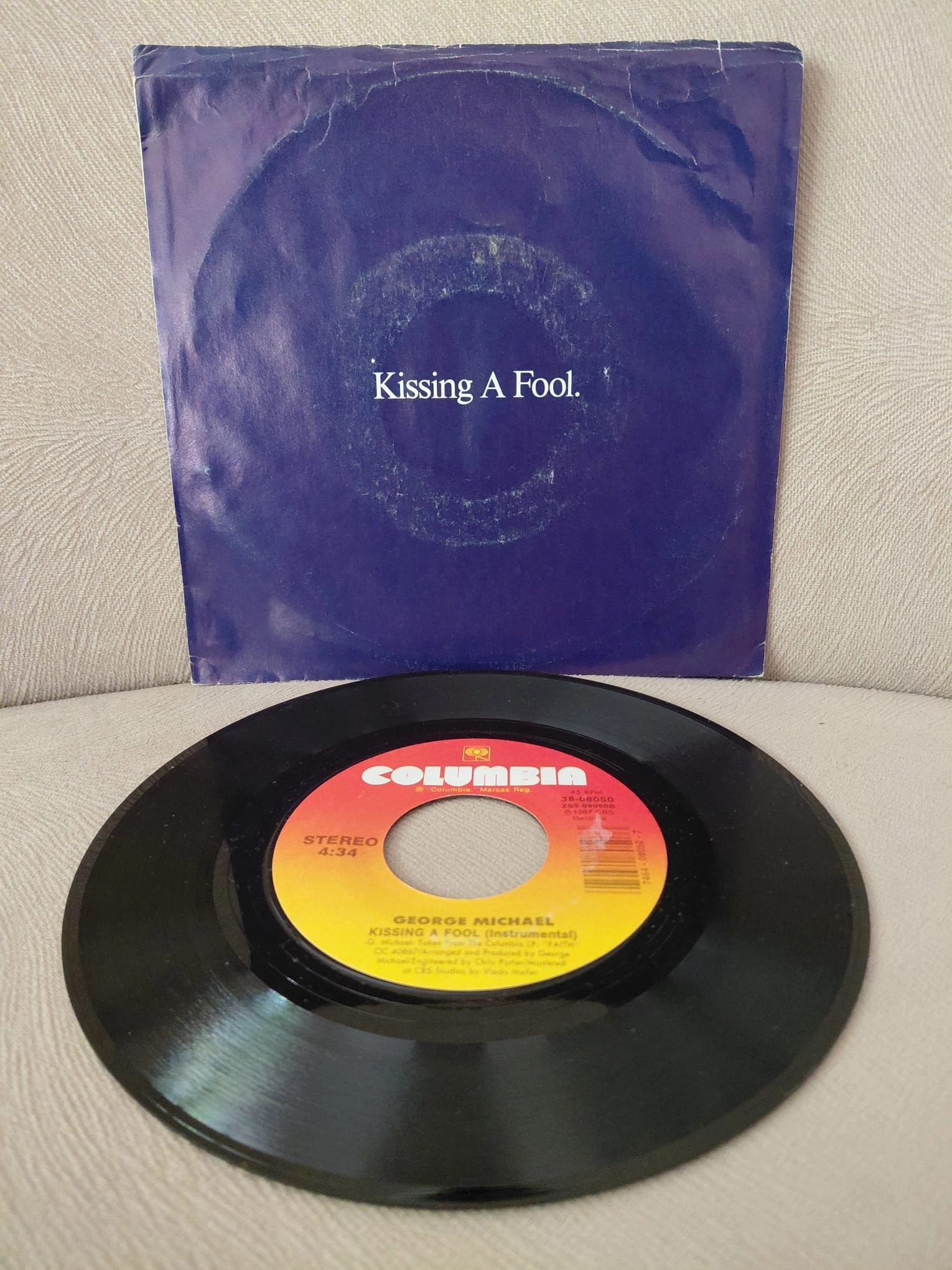 George Michael  –  Kissing A Fool. -  1988  USA Basım  45’lik  Plak