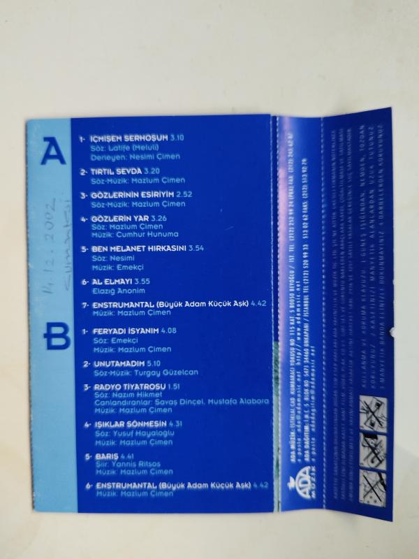 MAZLUM ÇİMEN FERYADI İSYANIM - 2001Türkiye Basım Kaset Albüm
