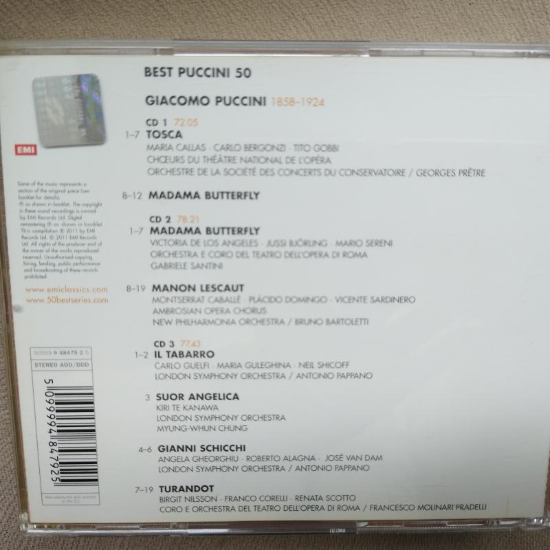 Best Puccini  50   -  2011 Avrupa  Basım  2. El Kitapçıklı  3XCD  Albüm