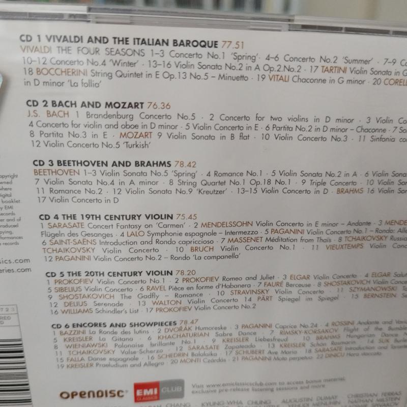 Best Violin 100  -  2009 Avrupa  Basım  2. El Kitapçıklı 6XCD  Box